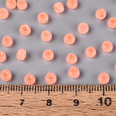 6/0 Transparent Inside Colours Glass Seed Beads SEED-N008-08R-1