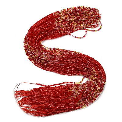 Transparent Gradient Color Glass Beads Strands GLAA-H021-01A-30-1