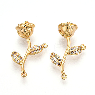 Brass Micro Pave Cubic Zirconia Pendants KK-N261-80G-1