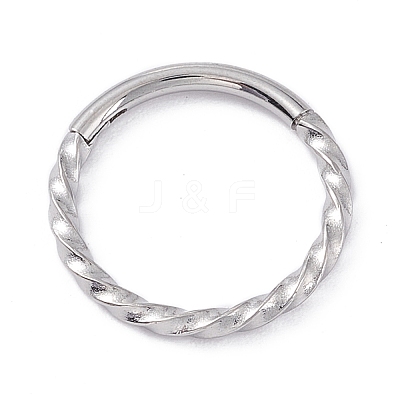 Non-Tarnish Twisted Ring Hoop Earrings for Girl Women STAS-D453-01P-03-1