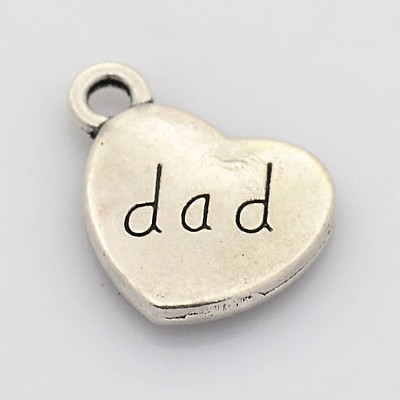 Family Theme Tibetan Style Alloy Charms TIBEP-X0066-AS-LF-1