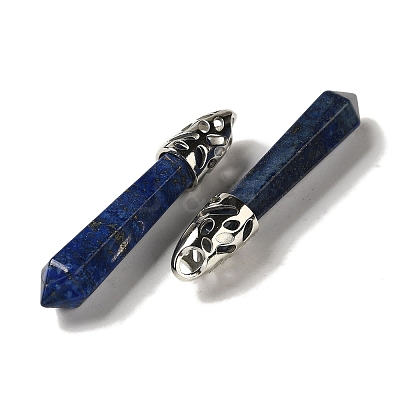Natural Lapis Lazuli Pointed Big Pendants G-Z055-01P-06-1