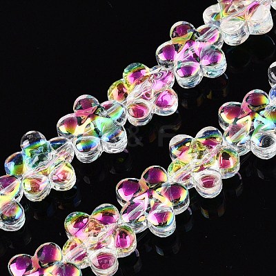 Electroplate Glass Beads Strands X-EGLA-T028-02C-1