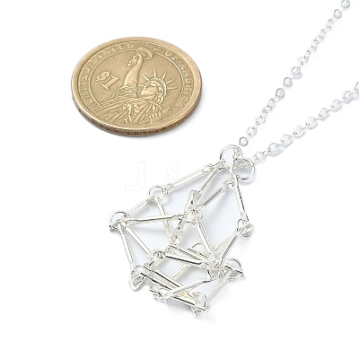 304 Stainless Steel Macrame Pouch Empty Stone Holder for Pendant Necklaces Making NJEW-JN04384-02-1