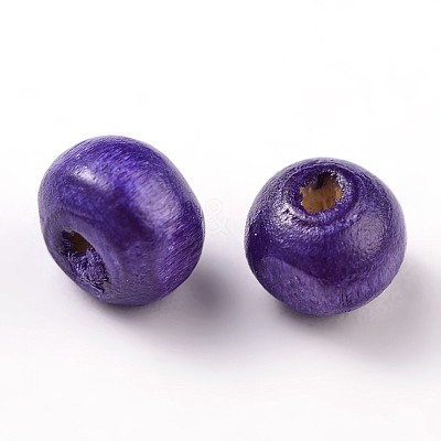 Dyed Natural Wood Beads WOOD-Q006-6mm-12-LF-1