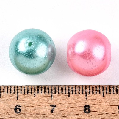 Baking Paint Pearlized Glass Pearl Beads X1-HY-Q003-14mm-M01-1