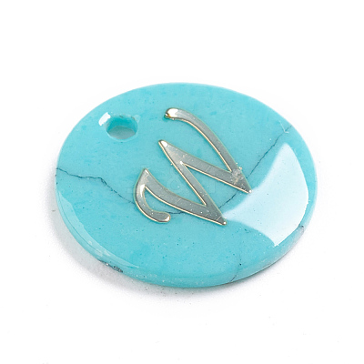 Synthetic Turquoise Charms G-L561-001W-1