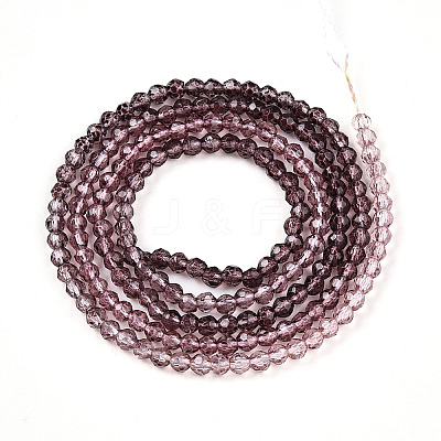 Transparent Gradient Color Glass Beads Strands GLAA-H021-01A-22-1