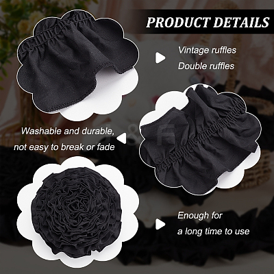Polyester Ruffled Trimming DIY-WH0430-116A-1