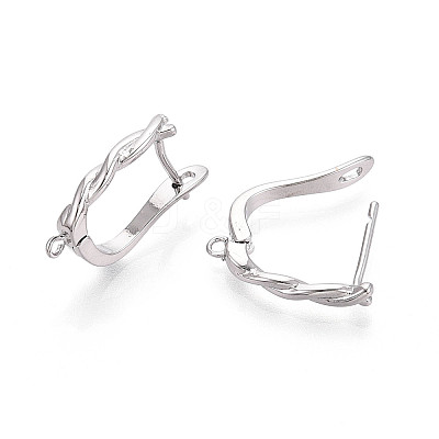 Brass Hoop Earring Findings KK-N267-29P-1