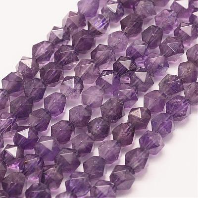 Natural Amethyst Beads Strands G-E359-01-6mm-1
