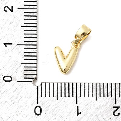 Brass Letter Charms KK-G554-22G-V-1