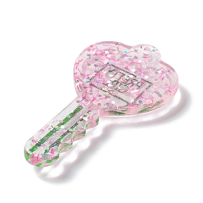 Acylic Pendant with Glitter Powder OACR-H035-01G-1
