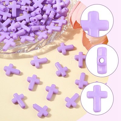 200Pcs Opaque Acrylic Beads SACR-FS0001-39F-1