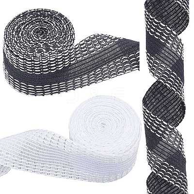 6 Rolls 2 Colors Polyester Ribbon OCOR-GF0001-37-1