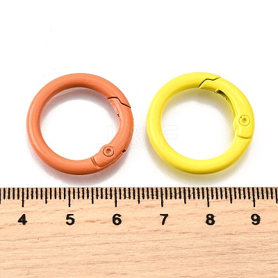 Spray Painted Alloy Spring Gate Rings X-PALLOY-A022-01B-1