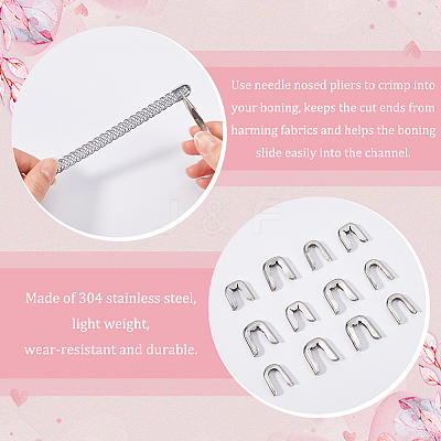 180Pcs 3 Styles 304 Stainless Steel Spiral Bone Tips STAS-GF0001-20-1