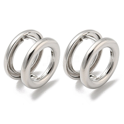 Brass Hoop Earrings EJEW-E295-29P-1