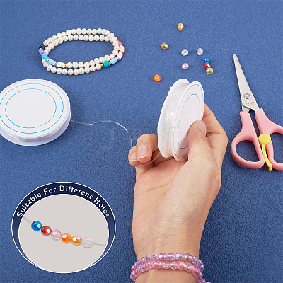 6 Rolls 6 Styles Elastic Crystal Thread EW-TA0001-03-1