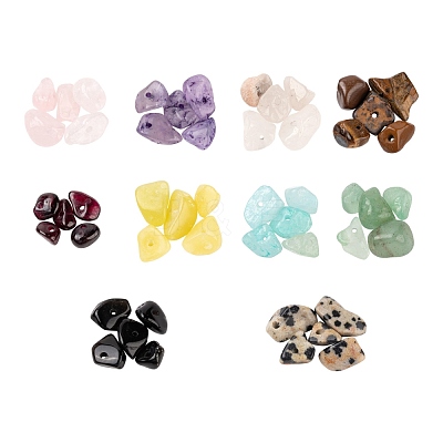 150G 10 Style Natural Gemstone Beads G-FS0002-17-1
