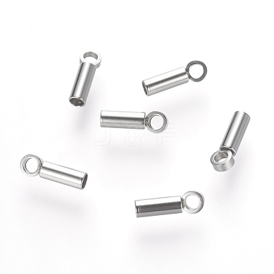 Tarnish Resistant 201 Stainless Steel Cord Ends STAS-L192-04AS-1