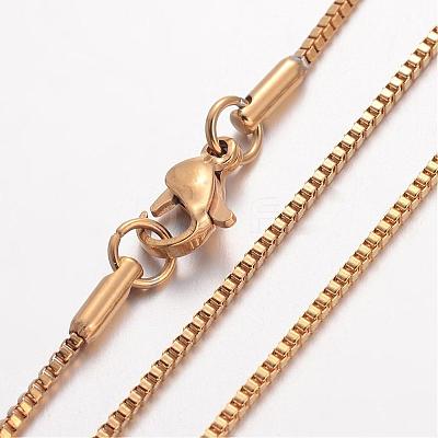 Ion Plating(IP) 304 Stainless Steel Necklace MAK-K004-01G-1