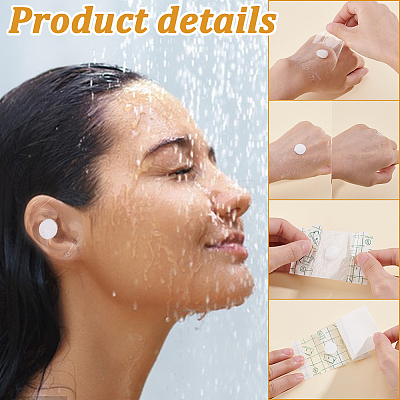 180Pcs 2 Styles PU Baby Waterproof Ear Stickers AJEW-GA0008-18A-1