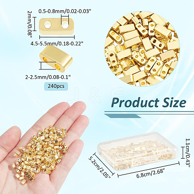 240Pcs Electroplated Glass Seed Beads SEED-NB0002-06C-1