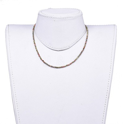 Natural Unakite Beaded Necklaces NJEW-JN02492-05-1