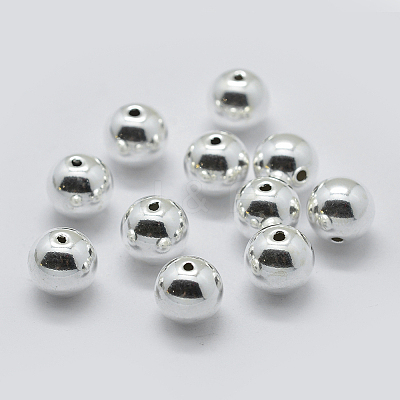925 Sterling Silver Spacer Beads STER-K171-45S-10mm-1