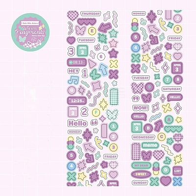 PET Plastic Stickers DIY-H168-01D-1