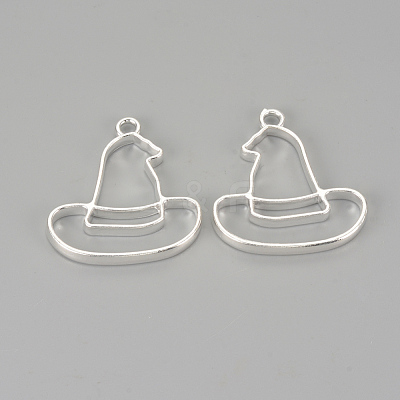 Alloy Open Back Bezel Pendants X-PALLOY-R098-52S-1