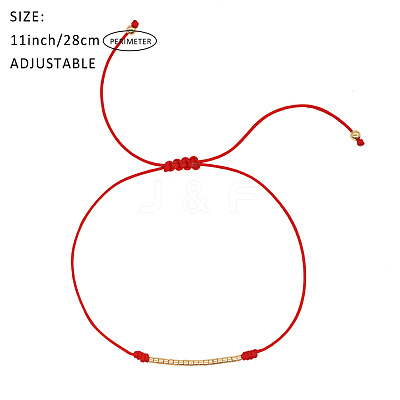 Handmade Glass Seed Bead Braided Bead Bracelets IA9364-1