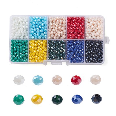 Electroplate Glass Beads EGLA-X0006-01F-4mm-1