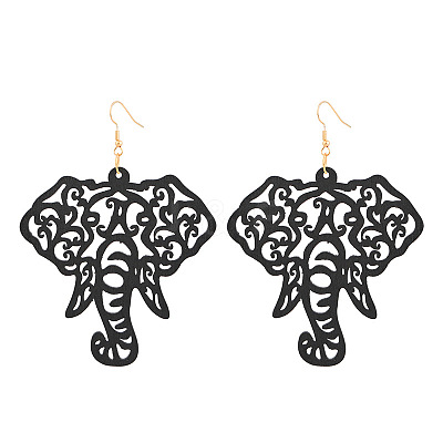 Hollow Wood Dangle Earrings FS-WG18EE7-03-1