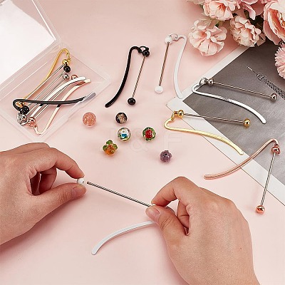 10Pcs 5 Colors Iron Bookmark Findings IFIN-AR0001-41-1