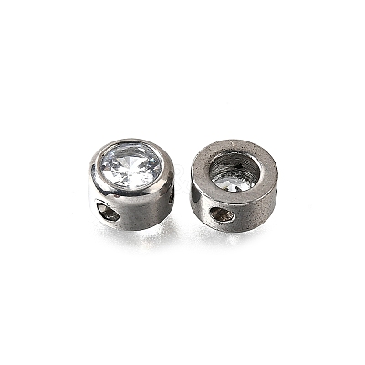 201 Stainless Steel Rhinestone Beads STAS-F318-02P-1