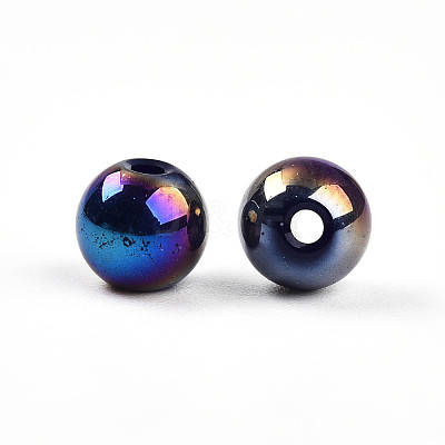 Electroplate Pearlized Glass Pearl Beads EGLA-T021-14A-02-1