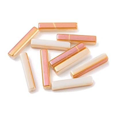 Electroplate Glass Beads GLAA-D024-01I-1