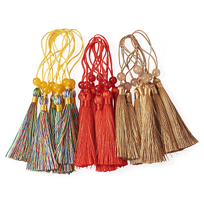 24Pcs 3 Colors Polyester Tassel Decorations OCOR-TADJ0007-01E-1