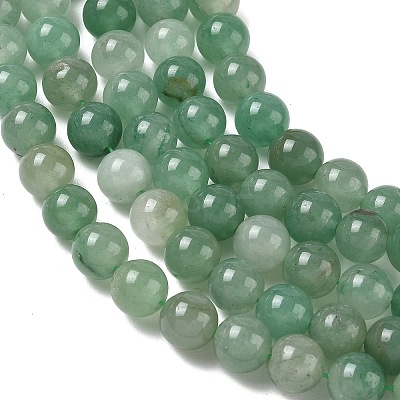 Natural Green Aventurine Beads Strands G-E380-02-6mm-1