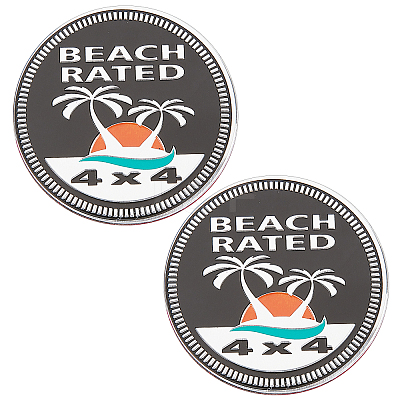 2Pcs 3D Aluminum Car Stickers DIY-GF0005-81C-1