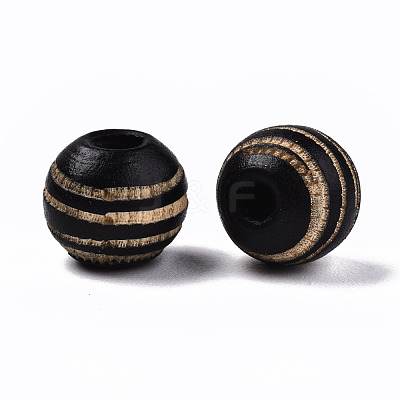 Painted Natural Wood Beads X-WOOD-T021-54A-M-1