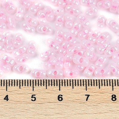 Opaque Colours Luster Glass Seed Beads SEED-K010-04G-1