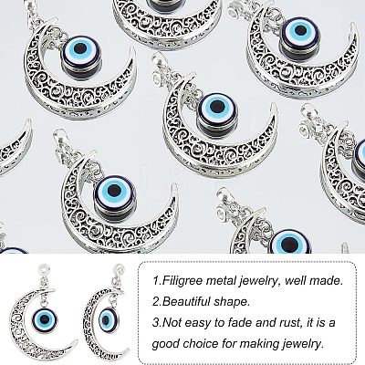 Alloy Hollow Moon Big Pendants FIND-NB0002-45-1