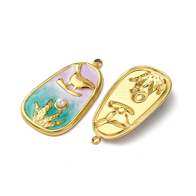 304 Stainless Steel Enamel Pendants X1-STAS-L299-22G-01-1