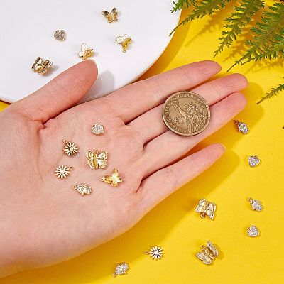20Pcs 5 Styles Brass Charms KK-SZ0001-45-1