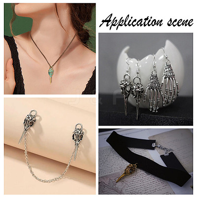 70Pcs 5 Colors Tibetan Style Alloy Pendants FIND-PH0009-19-1