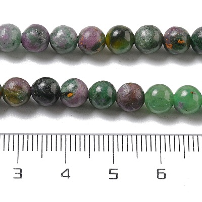 Natural Ruby in Zoisite Beads Strands G-R011-A02-03-1