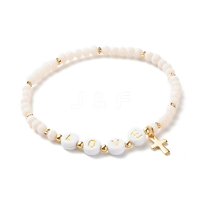 Glass Beads Stretch Bracelets BJEW-JB06577-04-1
